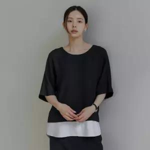 마이무이 (66~99)버틴 레이어드 블라우스 MM488(택가 119900원)