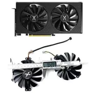 XFX Radeon RX 6600 XT 8GB Speedster SWFT 20 코어 비디오 팬용 95mm 4핀 FDC0U2S9C 대신 저소음 쿨링