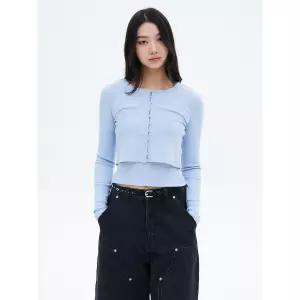 에잇세컨즈 골지 카디건 스카이 블루 125341MQ2Q 4891508