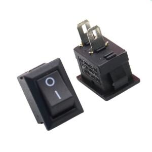 10개 ON/OFF 보트 로커 스위치 2핀 2포지션 스냅 250V 3A 토글 SPST (자동차 트럭 해양 트레일러용)