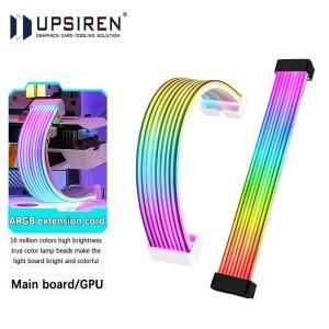 UPSIREN 구부릴 수 있는 ARGB 라이트 보드  그래픽 카드에 적합 24핀/8핀/2x8핀/12Vhp 호환WR/마더보드 장