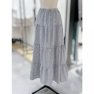 [갤러리아] [반에이크]체크 캉캉 롱스커트(VB65SKM317Z)