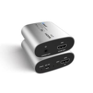 OREI DA27 HDMI ARC 오디오 추출기 및 다운믹서 U2013 돌비 DTS 5.1에서 2채널 스테레오 컨버터 패스스루 3.5MM 아날로그 출력 사운드바용 CEC 볼륨 제어 AVR(DA27)