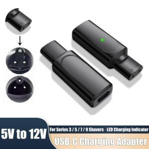브라운 시리즈 3 5 7 9 전기 면도기용 휴대용 USB-C 변환기 12V 어댑터 여행용 교체 액세서리