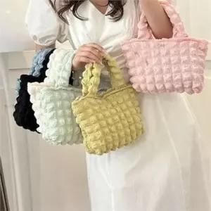 버블 여성 토트 백 핸드백 토트 백 손가방 가방 여성토트백 여자토트백 여성미니백