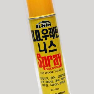 [2개구성] 우레탄 스프레이 마루판 광택 장판 책상용 제 락카 코팅제 420ml 간편한보수 지점토 HWB21E46