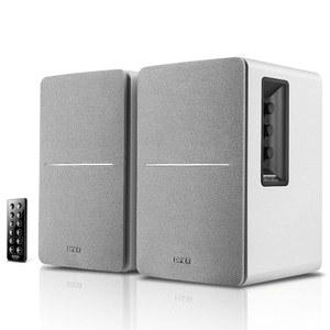 Edifier R1280DB 전원 블루투스 책장 스피커 - 광학 입력 무선 스튜디오 모니터 4인치 근거리 42W RMS 우드 그레인(화이트)
