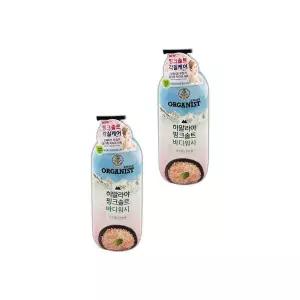 오가니스트 남자 향이오래가는 온가족 프레쉬 바디클렌저 핑크솔트 민트향 865ml 2개