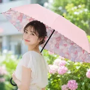 일본우양산 에스타 BP-BTSlight 미니 러블리 페인트 폴딩 3단 2G3P622