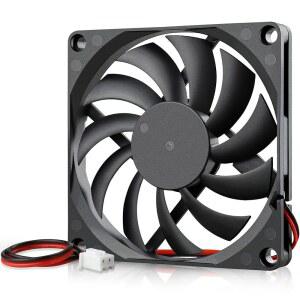 GDSTIME 초박형 80MM X 10MM 12V 컴퓨터 PC 브러시리스 DC 냉각 팬 2핀 3D 프린터 전원 공급 하드 드라이브 케이스