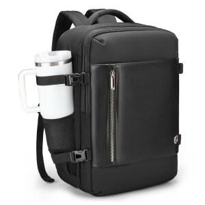 여성용 스위스 디지털 디자인 여행용 노트북 백팩 USB 충전 포트가 있는 36L 휴대용 RFID 보호 및 습식 건조 분리 TSA 친화적인 16인치 블랙 | SD1749-01
