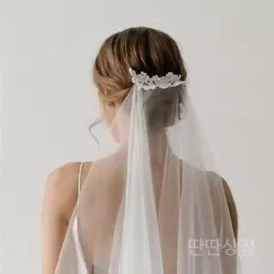 결혼식베일 액세서리 촬영 셀프웨딩 소품 웨딩촬영 결혼식 면사포 레이스 시스루 신부 스몰