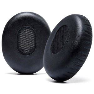 WC 위키드 쿠션 교체용 이어 BOSE QUIETCOMFORT 3 - 내구성이 뛰어난 가죽 부드러운 메모리 폼 두께 추가 QC3 온이어 헤드폰과 호환 | 블랙