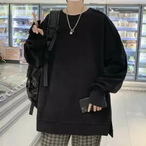 오버핏 남자 봄긴팔티 핑거홀 맨투맨 베이직 박스티