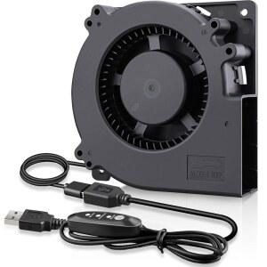 GDSTIME 조용한 120MM USB 송풍기 팬 3단 속도 조절 기능 5V 다람쥐 케이지 수신기 DVR XBOX 모뎀 AV 캐비닛 냉각을 위한 DC 브러시리스 원심