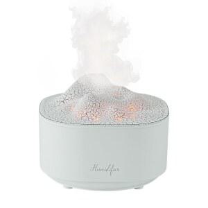 휴대용 1500ml 소형 쿨 미스트 , 사무실, 침실용 USB 개인용 데스크톱 탑필 7가지 색상 LED 야간 조명 모드 2가지, 매우 조용함(화이트)