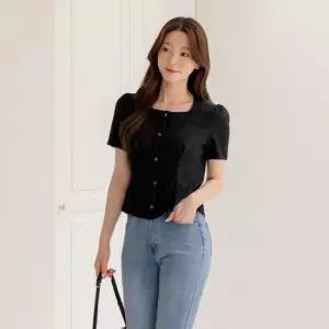시크라인 XXL까지) 유엘드 핀턱 블라우스 하객룩 오피스룩 모임룩 격식룩 빅사이즈