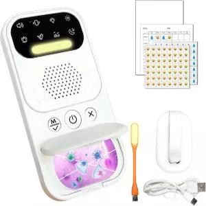 USB 야간 조명 무선 센서 베드 습윤 알람 UV 모드 사운드 진동 소변 교육을 제공하는 소년 용