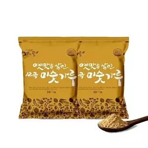 옛날 방앗간 12곡 미숫가루 1kg x 2개 대용량 세트 국산 선식 식사대용