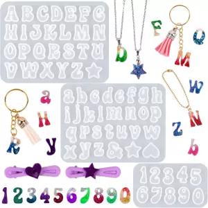 Actvty 미니 알파벳 수지 몰드 - 에폭시 주조용 3Pcs 글자 DIY 귀걸이 목걸이 펜던트 주얼리 공예 장식용