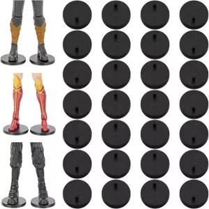 28PCS 6인치 액션 피규어 스탠드 디스플레이 베이스와 페그 장난감 정리함 홀더 액세서리 메이블 레전드