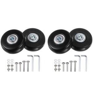 UXCELL 교체 러기지 휠 50X18MM 여행용 수리 키트에는 4개의 PU 베어링 및 와셔 트롤리 백용 렌치 액슬 나사 인라인 스케이트 캐스터 보드가 포함되어 있습니다