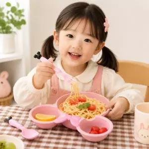 준비물 어린이 유아 귀요미 캐릭터 식기 식판 이유식
