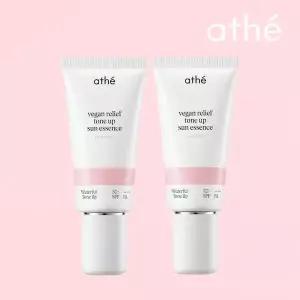 [아떼뷰티]아떼 비건 릴리프 톤업 선에센스 라이트핑크 50ml x 2개 (SPF50+ PA++++)