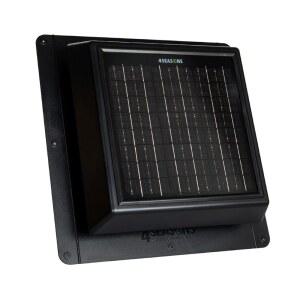 4Seasons 태양광 다락 통풍 팬 u2013 400 CFM 공기 흐름, 최대 500평방피트, 12W 패널, CSA A93 인증, 폴리카보네이트 하우징, 조용한 지붕 환기