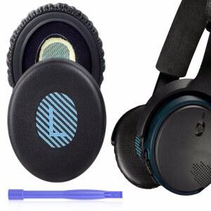 BOSE OE2 OE2I 사운드링크 온이어 헤드폰과 호환되는 이어 쿠션 패드 교체(블랙앤블루)