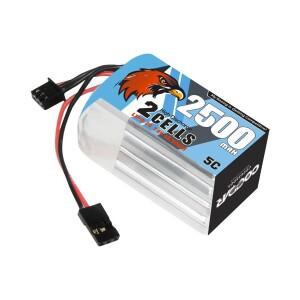 CD2S25005 2S 7.4V 5C 2500mAh 1/8 모델 서보 시스템 전원 공급 장치 충전식 리튬 배터리 팩
