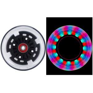 100MM LED 라이트 업 깜빡이는 스쿠터 휠 베어링 포함 2팩 | 조명 4개