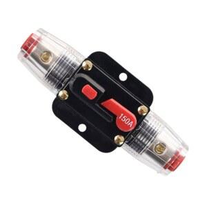 ZOOKOTO 12V-24V DC 150A 차량 오디오 인라인 회로 차단기 스테레오 스위치 시스템 보호를 위한 퓨즈 홀더 인버터 리셋