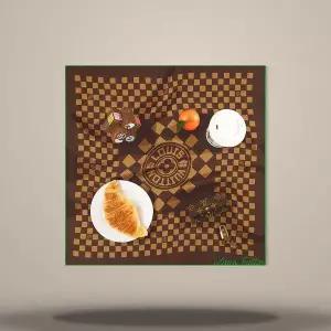 [LOUIS VUITTON]루이비통 파리지앵 브렉퍼스트 반다나 브라운 157144602