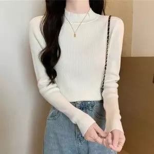 [하프클럽/]이너 니트 데일리 하프넥 터틀넥 골지 티셔츠