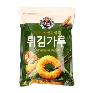 자연재료튀김가루 1KG/백설-10개