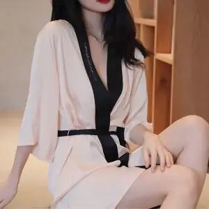 [하프클럽/]로브 골프 샤워가운 실크잠옷 2color DK-0140