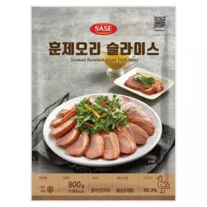 냉동훈제오리슬라이스 800G/사세-2개