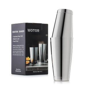 WOTOR 칵테일 셰이커 세트 18온스 28온스 스테인리스 스틸 무게 셰이커 바텐딩용 메탈 마티니 셰이커 믹서 바텐더 슬리버 위한 도구