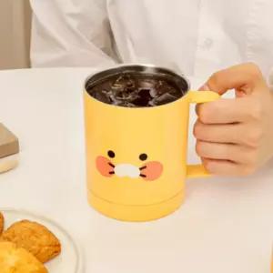 카카오프렌즈 CS 컵 텀블러 스테인리스 잠금장치기능 340ml 옐로우 손잡이 MS