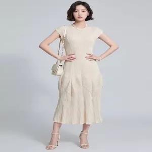 [벤자][BENJA] 플리츠 블룸팬시 캡소매 롱원피스 컬러다양