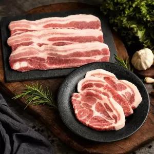 [농할]국내산 냉장 삼겹살, 목살 1.2kg