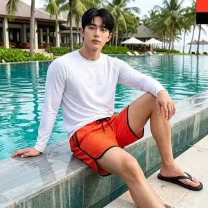 [모로엠] 남성 수영복 반바지 보드숏 비치웨어 ON-PTH-QWFO5MP8