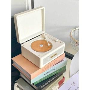 레트로 CD플레이어 턴테이블 씨디플레이어 충전식 CD 감성 왓플러스 디스크 턴테이블LP