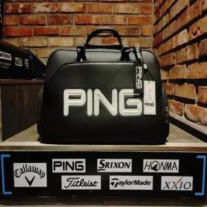 [하프클럽/]정품  PING 남성 보스톤백 올 블랙