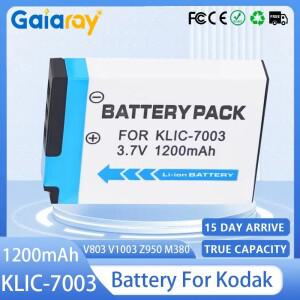KLIC-7003 카메라 배터리 3.7V 1200mAh 충전식 (코닥 V803 V1003 Z950 M380 M420 디지털