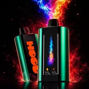 [후에버] HOOO25 니코틴0 쿨링 청량 다크민트 프리미엄 아로마 대용량 USB-C 풀스크린 LED 디바이스 1개