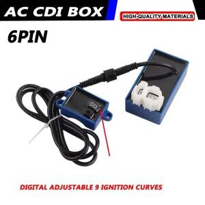6핀 AC CDI 박스 고성능 레이싱 디지털 조정기 GY6 50 125 150CC 엔진 범용 스쿠터 12V ATV 액세서리