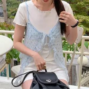 /옷자락 여자 헤어슈슈 날라리 뷔스티에 세트