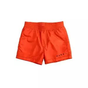 [MARNI]키즈 로고 프린팅 스티치 스윔팬츠 오렌지 M01718 M00SD 0M436